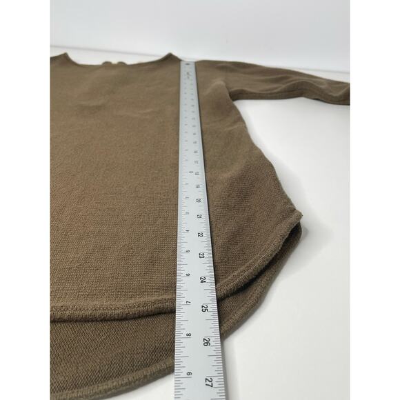 MICHAEL Michael Kors Sweater Long Sleeves Knit Hi-Low Brown Gold Zipper XS - Picture 11 of 11